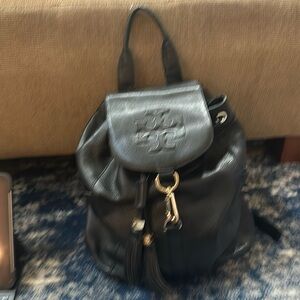 Classic Tory Burch leather backpack